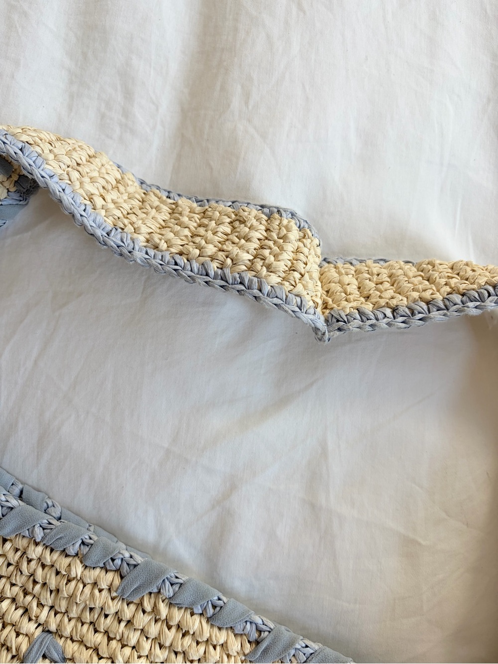 Marni // Raffia and Blue Nassa Small Hobo Bag - Picture 8 of 11